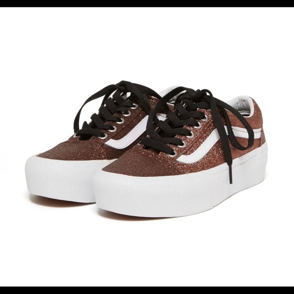 NWT Vans Old Skool Bronze Platfrom size W/7.5